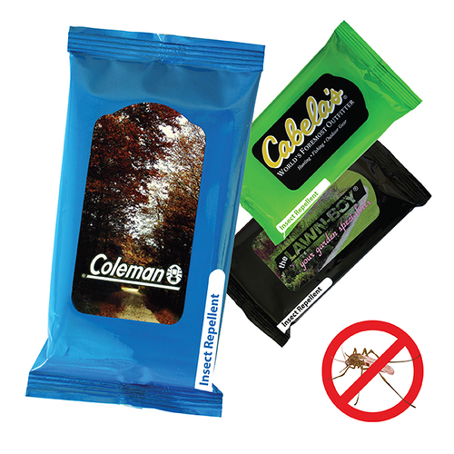 Bug Repellent Wipes Custom Printed As Low As 2.07